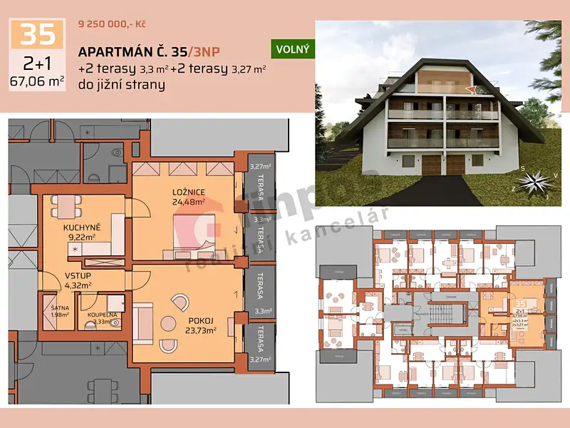 Prodej bytu 2+1 67 m², Benecko – náhled fotky 1