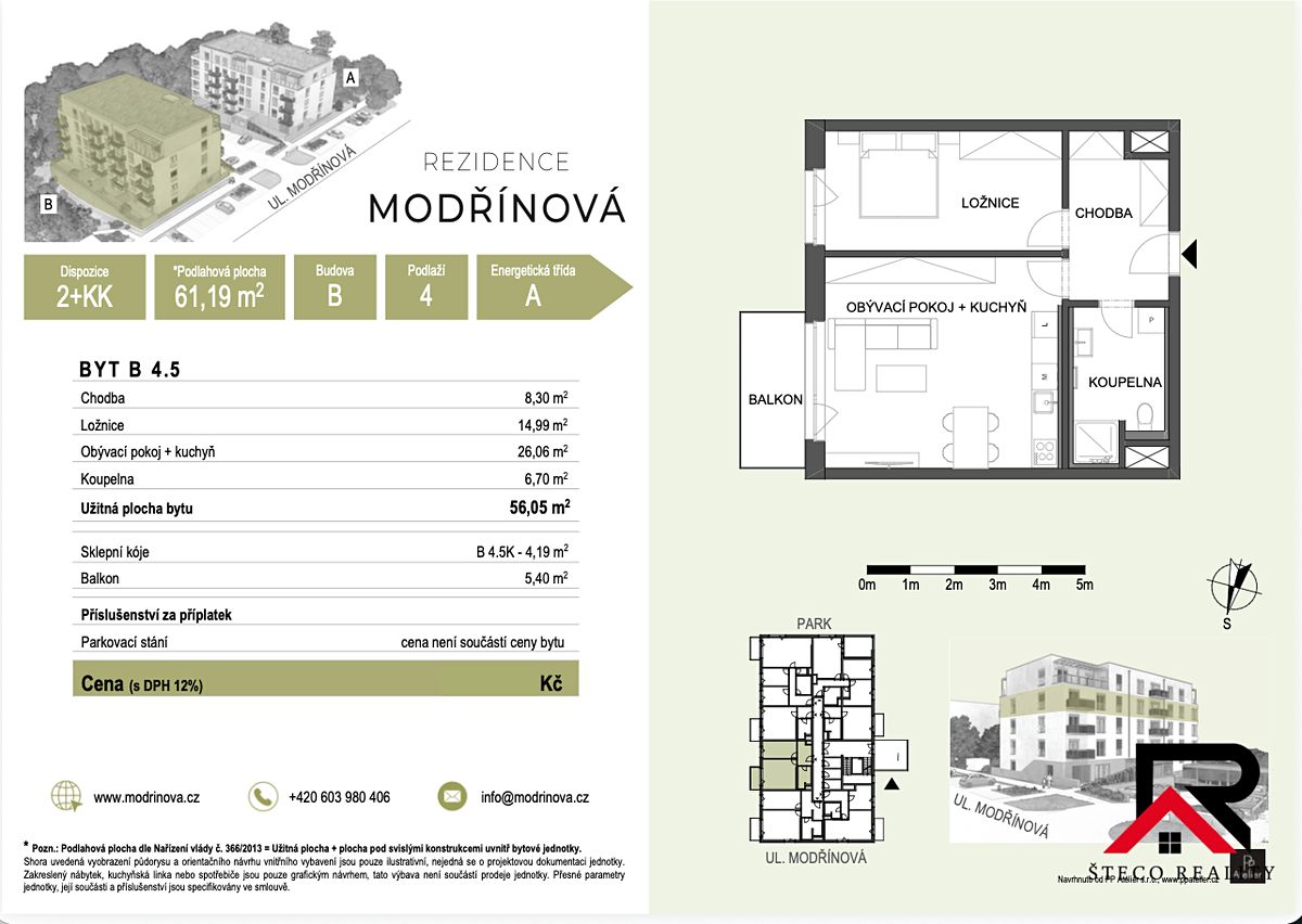 Pronájem bytu 2+kk 56 m² – fotografie 4
