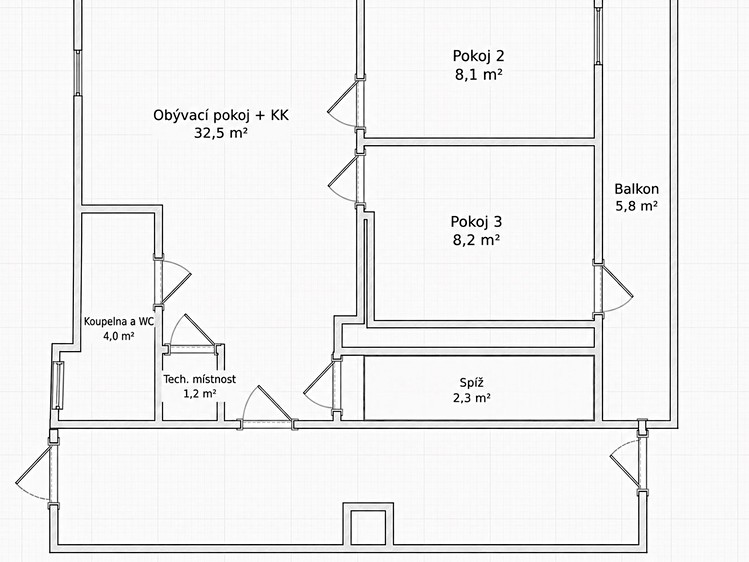 Wohnung 3+kk zum Kauf, 55 m² (12 von 18)
