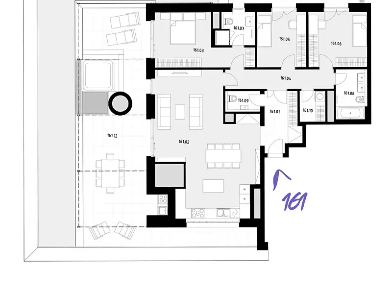Prodej bytu 4+kk 129 m², Praha – náhled fotky 3