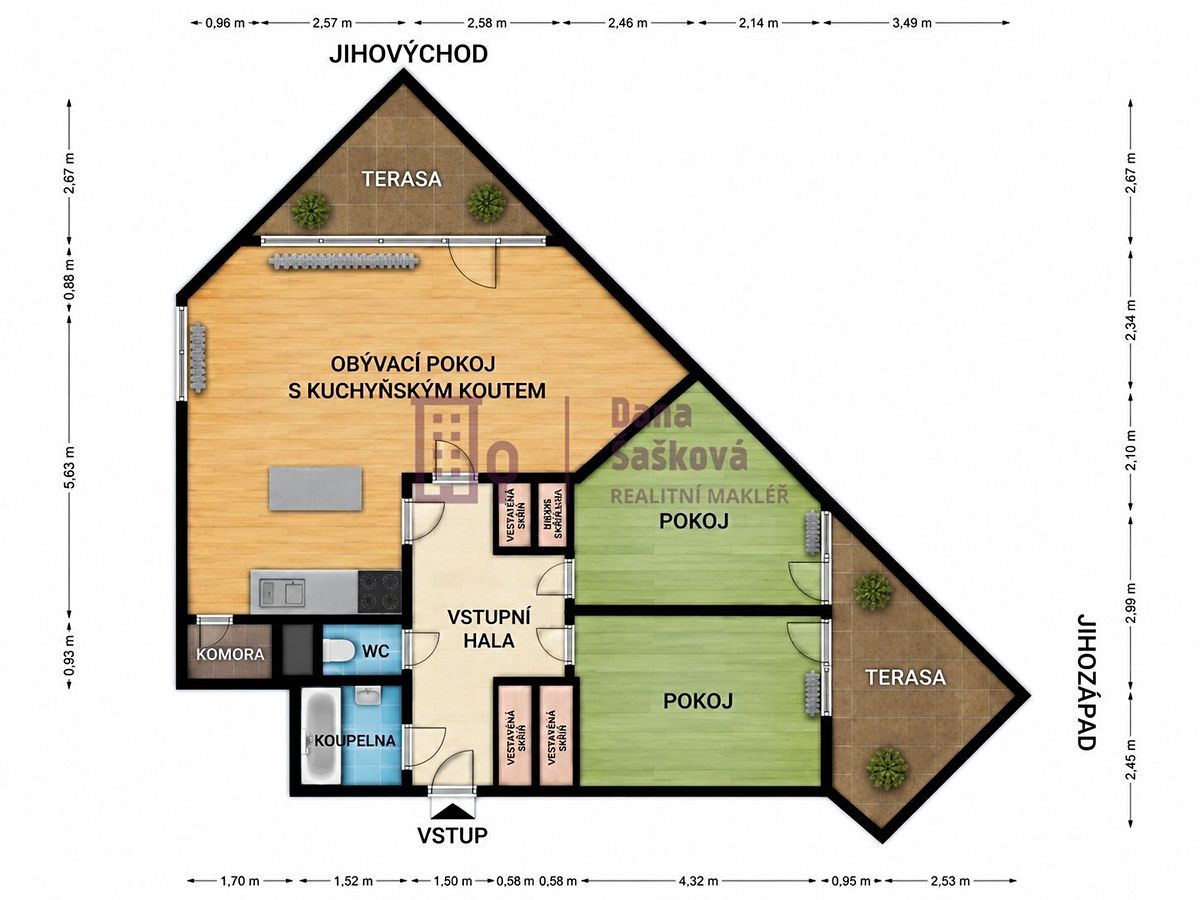 Pronájem bytu 3+kk 78 m² – fotografie 4