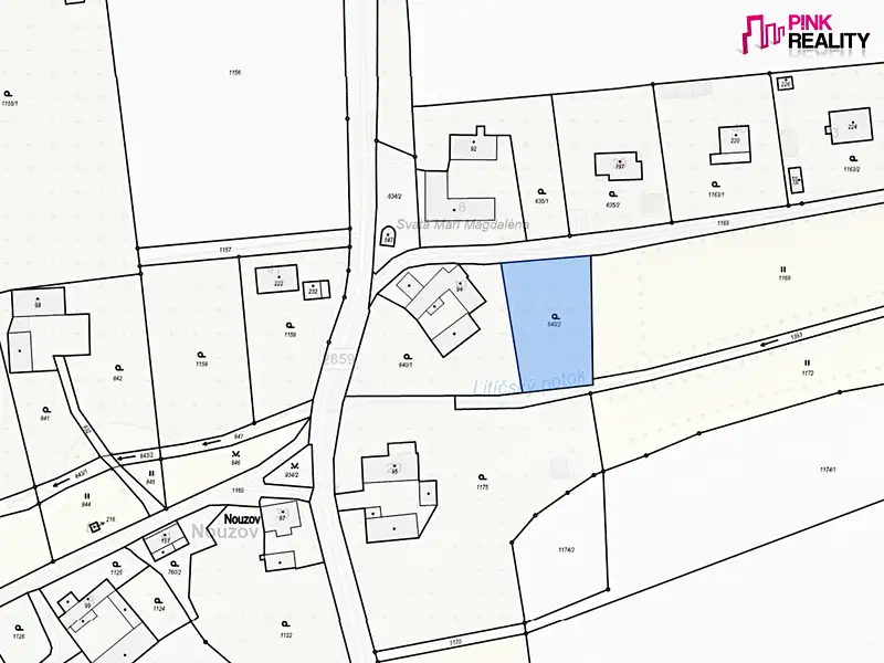 Prodej stavebního pozemku 1302 m², Litíč – náhled fotky 3