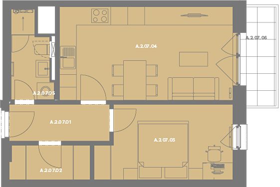 Prodej bytu 2+kk 47 m² – fotografie 4