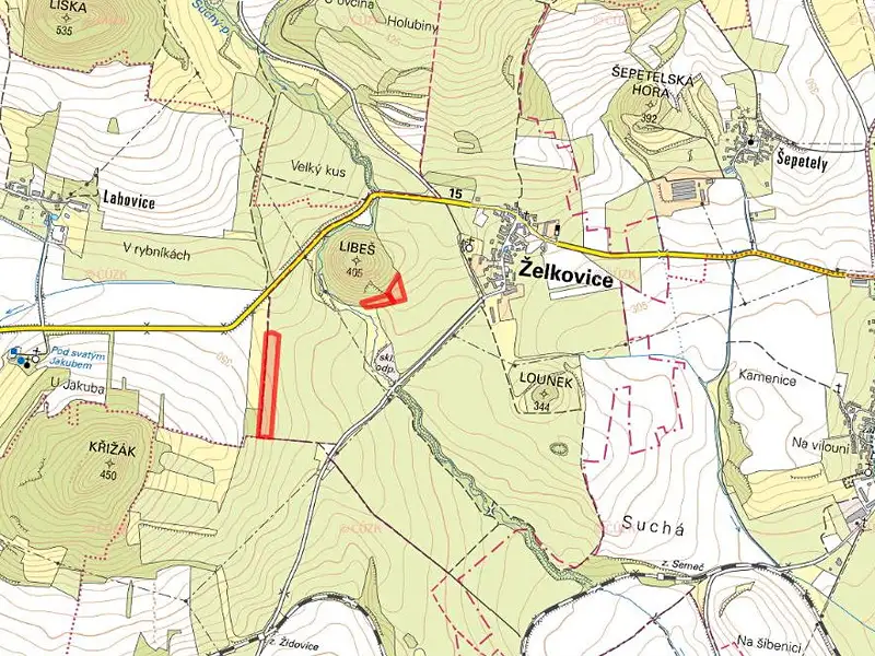 Prodej pole 28919 m², Želkovice – náhled fotky 3