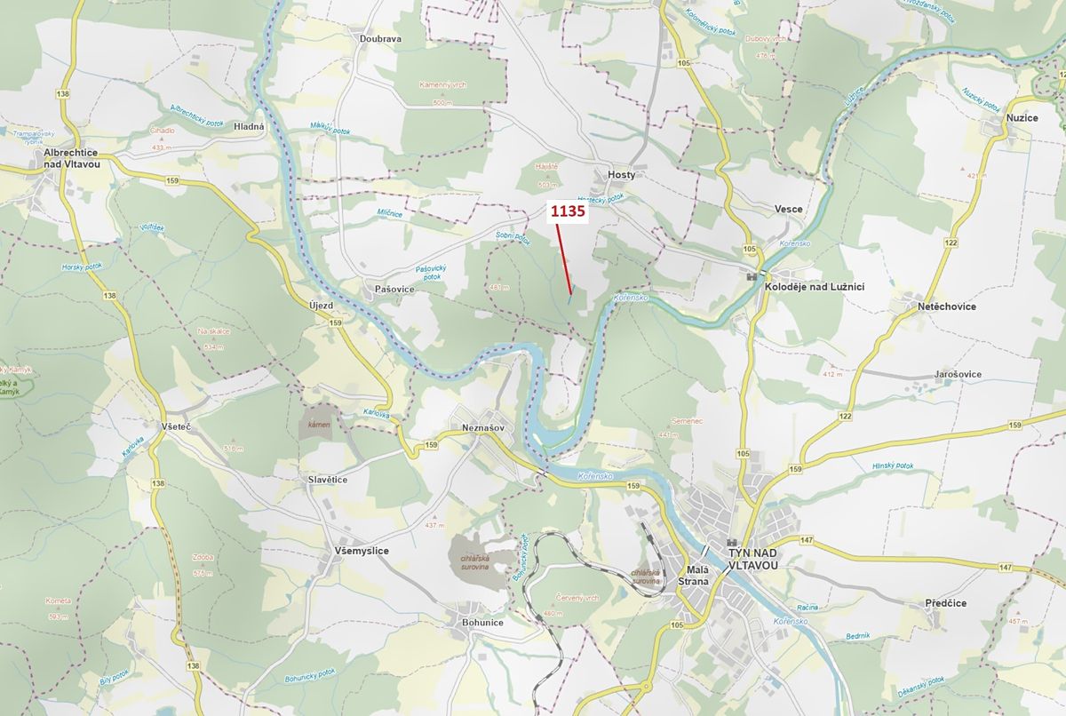 Dražba lesa 1789 m², Hosty – fotka 1 z 3