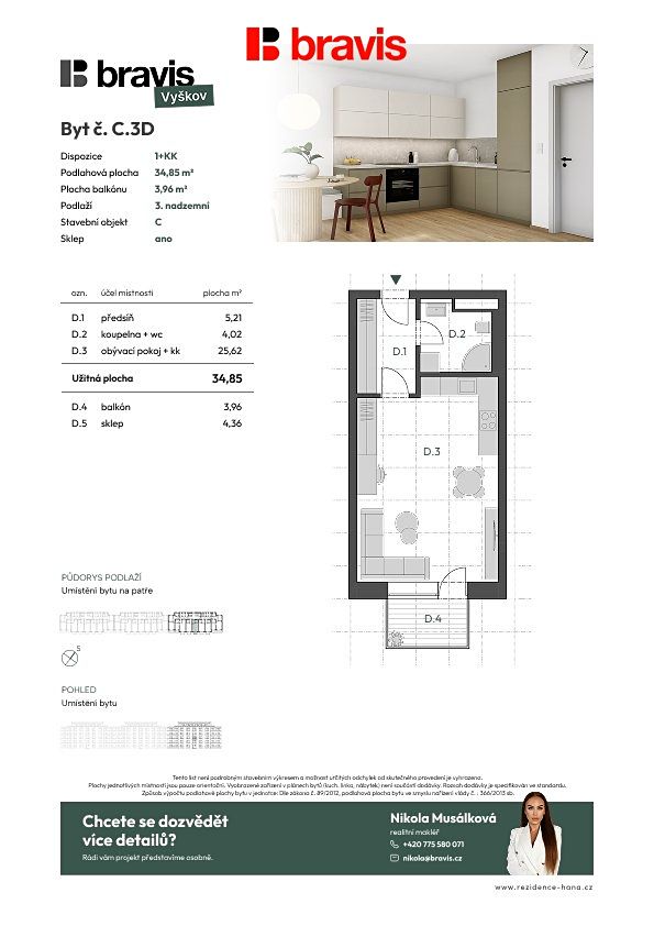 Prodej bytu 1+kk 43 m² – fotografie 5