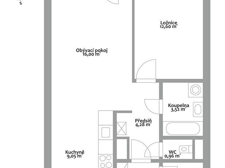 Квартира 2+kk на продаж, 51 м² (14 з 28)