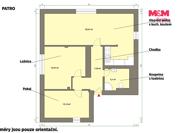 Pronájem bytu 3+kk, 74 m² (6 z 22)