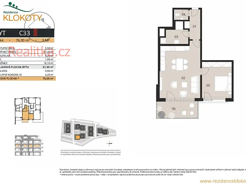 Prodej bytu 2+kk 76 m², Tábor – náhled fotky 2