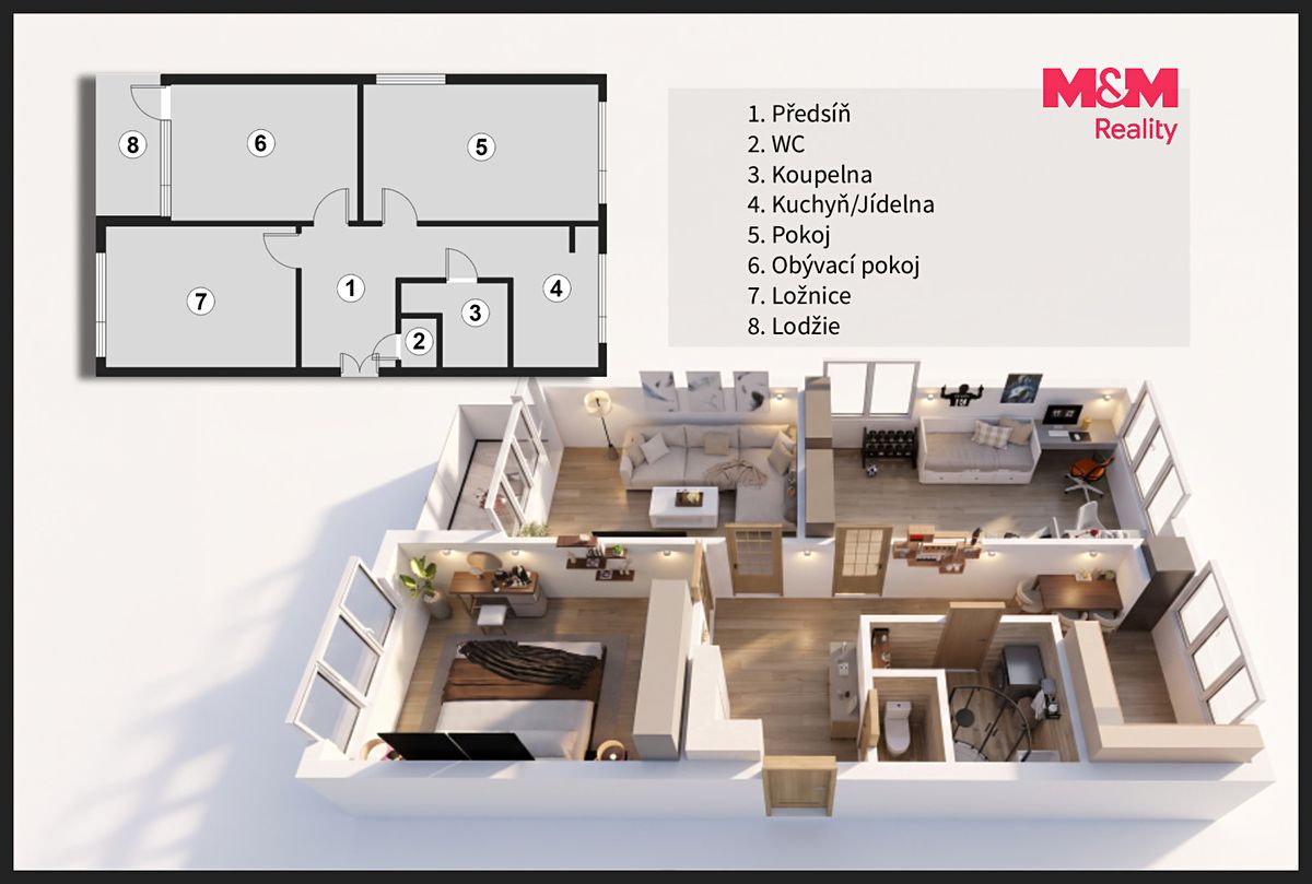 Prodej bytu 3+1 76 m² – fotografie 3