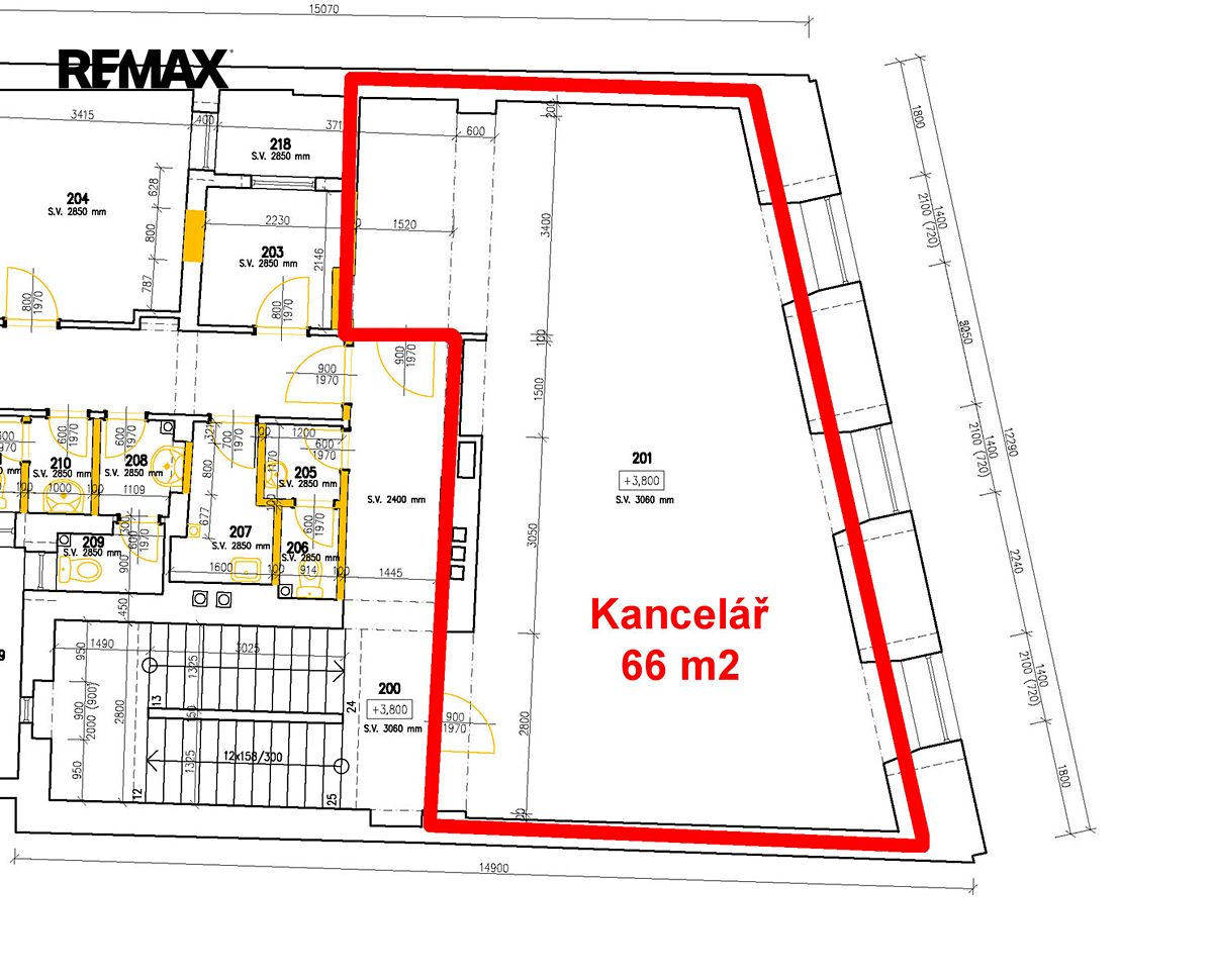 Pronájem kanceláře 66 m² – fotografie 2