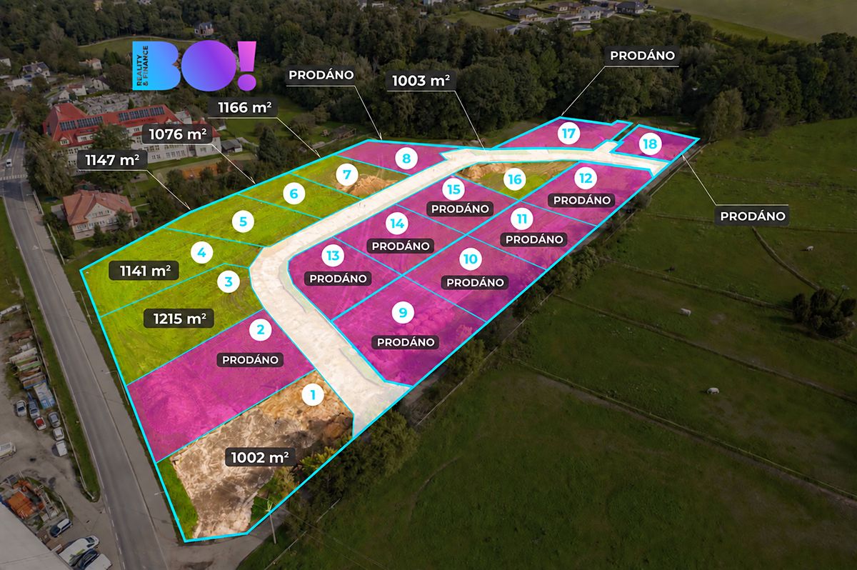Prodej stavebního pozemku 1002 m²