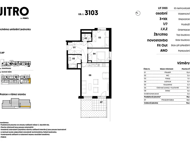Prodej bytu 3+kk 76 m², Praha – náhled fotky 2
