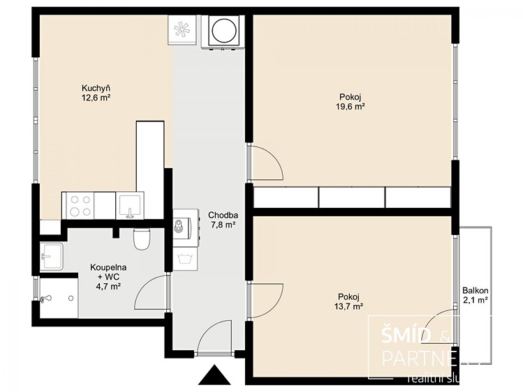 Wohnung 3+kk zum Kauf, 58 m² (17 von 22)