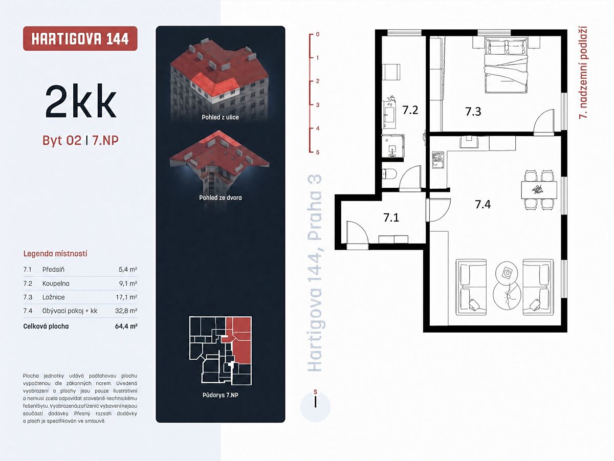 Prodej bytu 2+kk 63 m² – fotografie 3