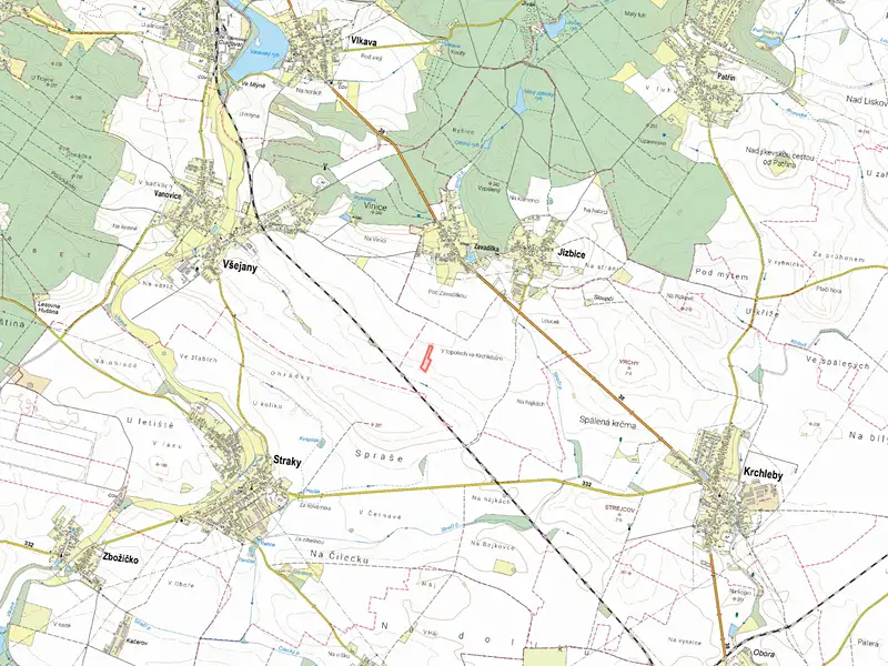 Prodej pole 8905 m², Jizbice – náhled fotky 2