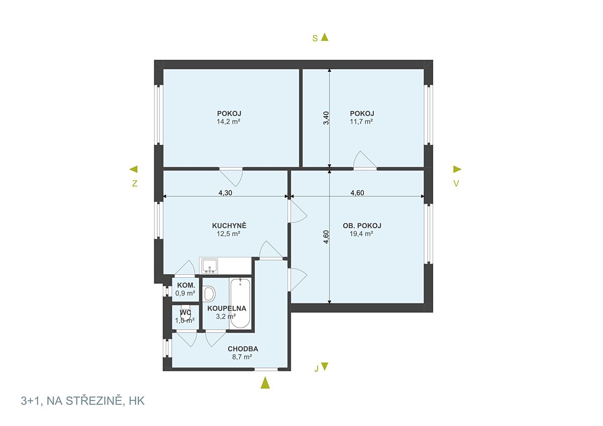 Prodej bytu 3+1 71 m² – fotografie 3