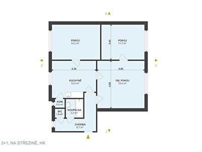 Квартира 3+1 на продаж, 71 м² (3 з 25)