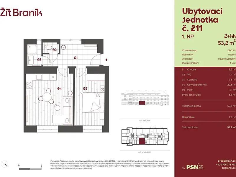 Prodej bytu 2+kk 47 m², Praha – náhled fotky 2