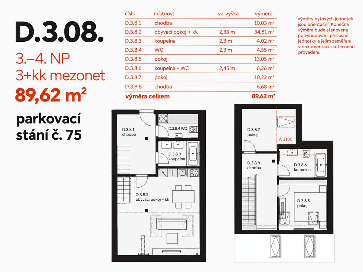 Prodej bytu 3+kk 89 m²