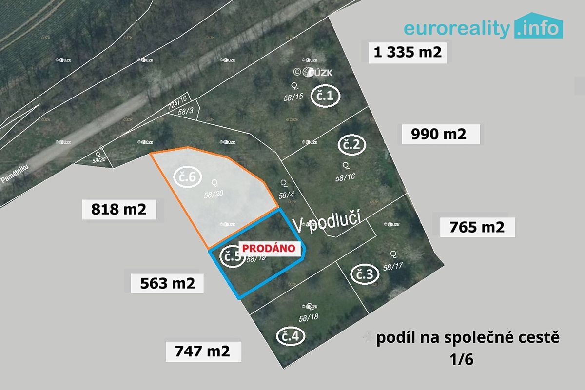Prodej stavebního pozemku 818 m²