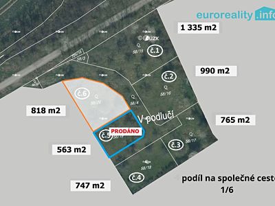 Prodej stavebního pozemku 818 m²