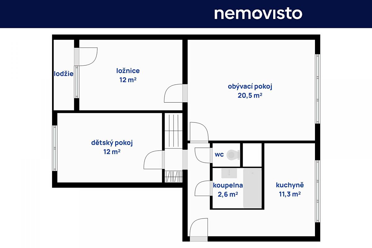Pronájem bytu 3+1 72 m² – fotografie 4