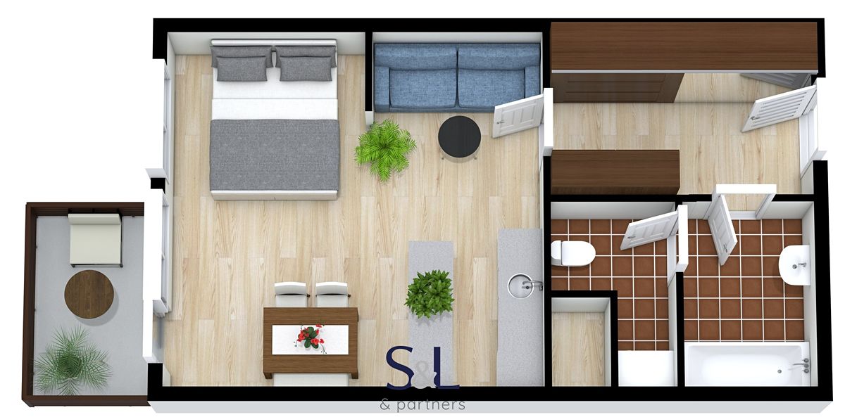 Pronájem bytu 1+kk 40 m² – fotografie 4