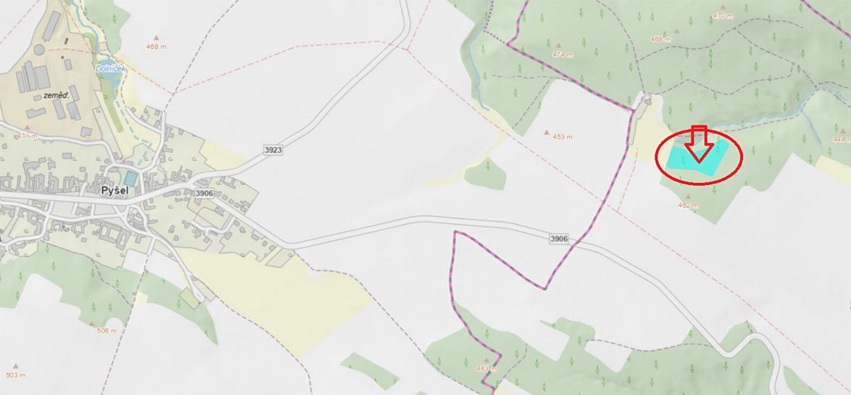 Prodej lesa 9270 m²
