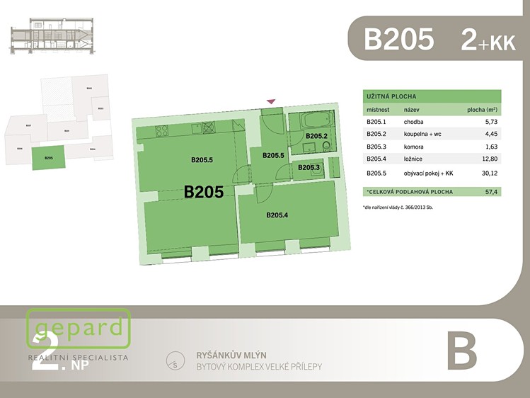 Wohnung 2+kk zum Kauf, 57 m² (5 von 11)