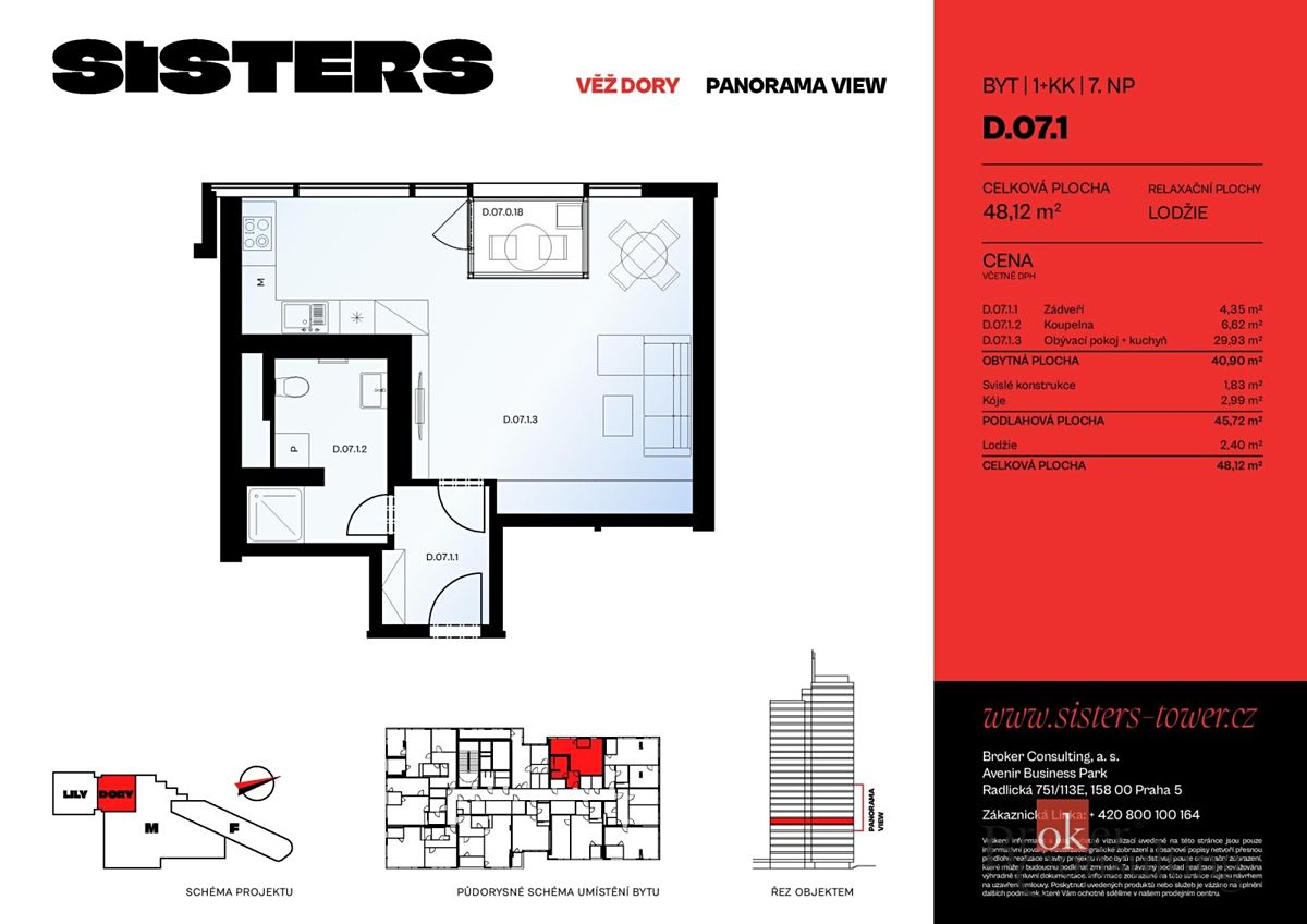 Prodej bytu 1+kk 48 m² – fotografie 3