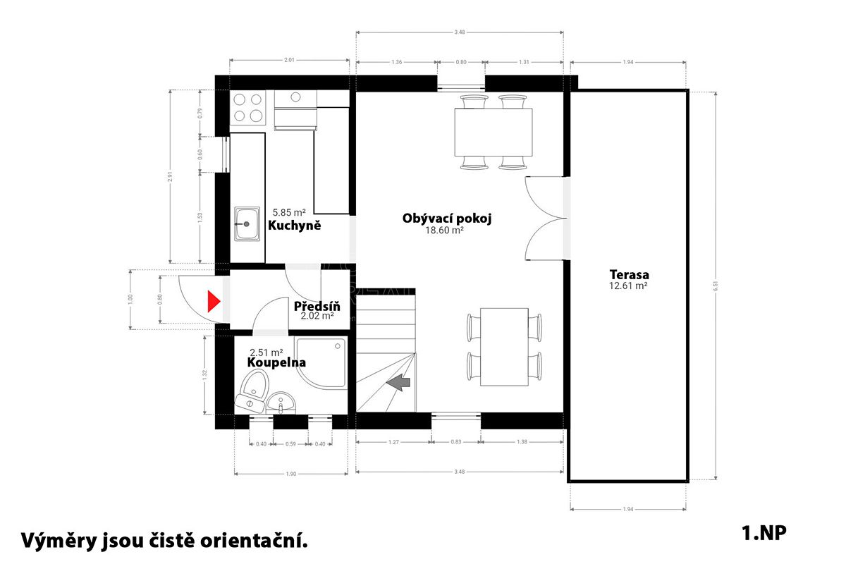 Prodej chaty 60 m², pozemek 726 m² – fotografie 5