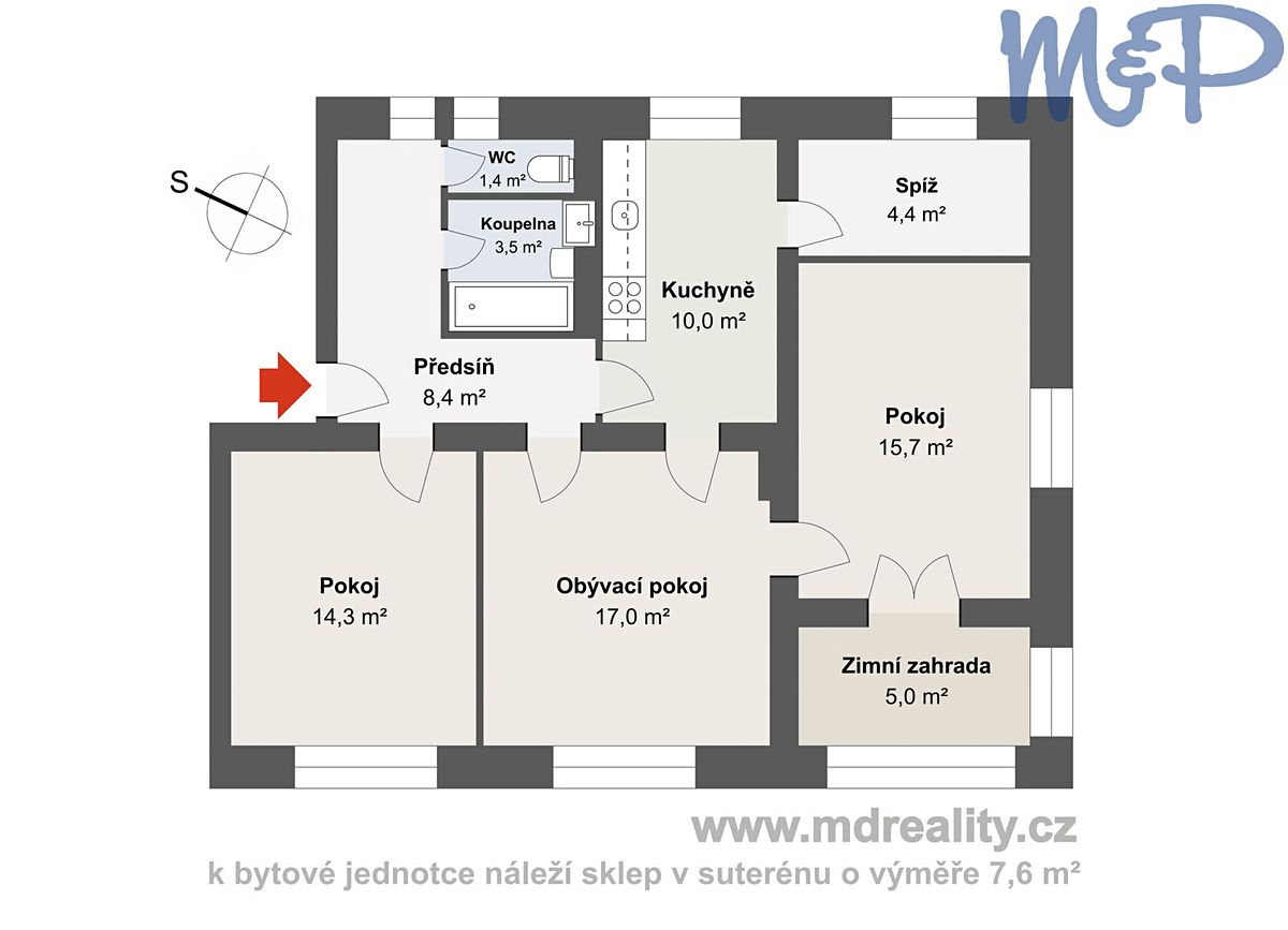 Prodej bytu 3+1 74 m² – fotografie 2
