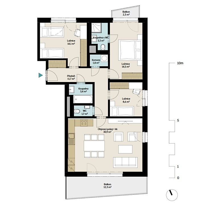 Prodej bytu 4+kk 90 m² – fotografie 3