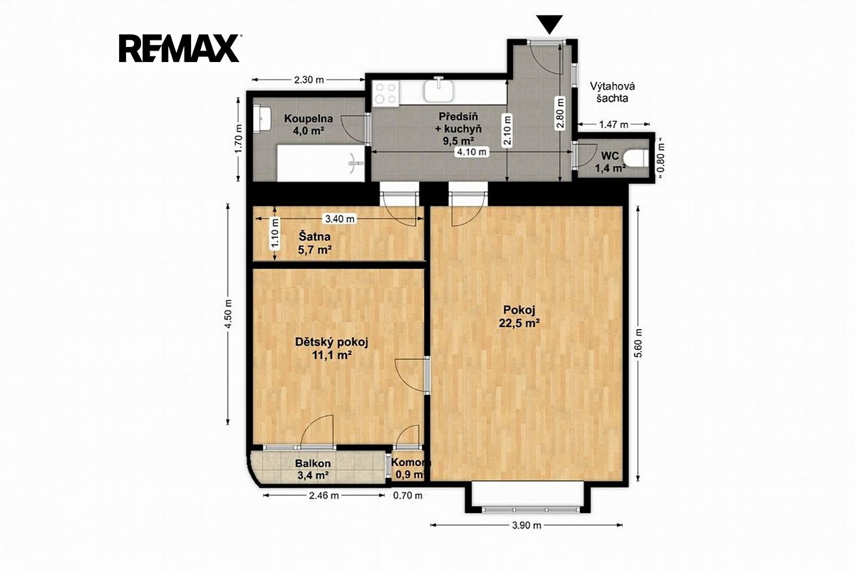Prodej bytu 2+kk 56 m² – fotografie 3