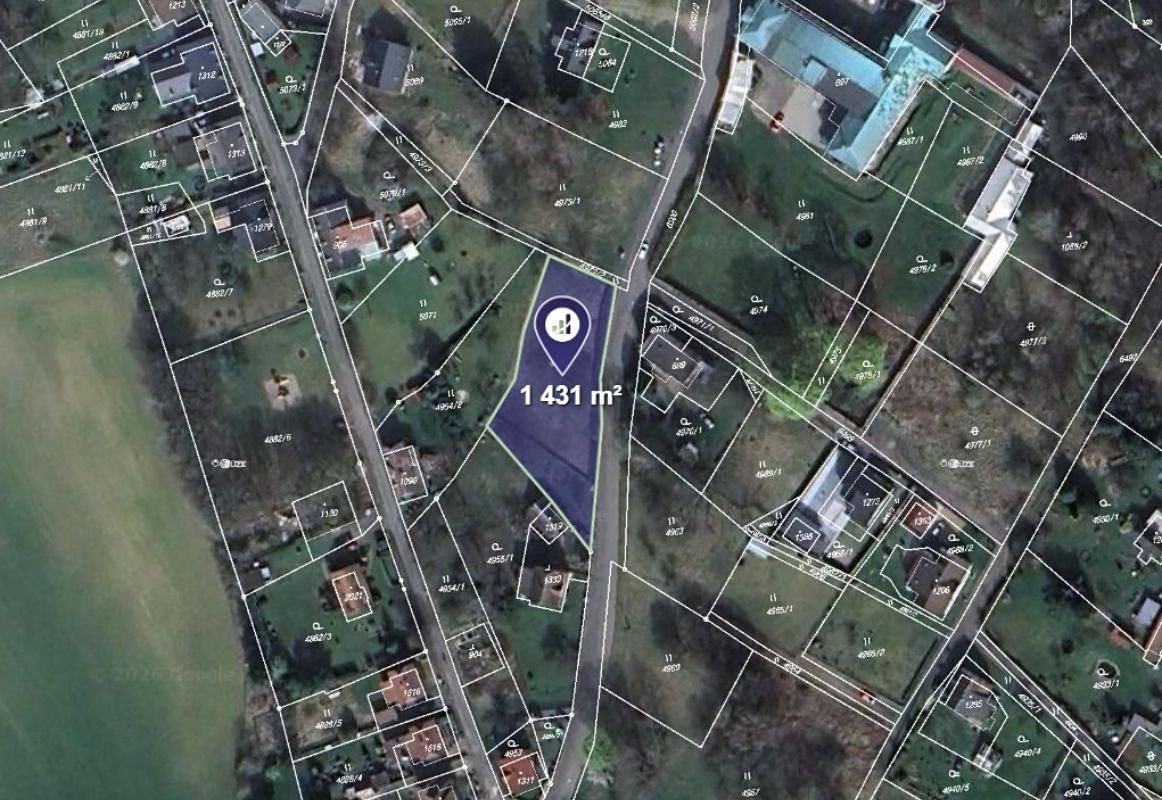 Prodej stavebního pozemku 1431 m²