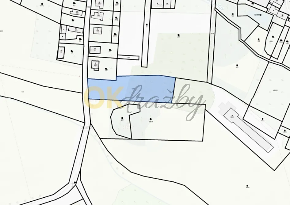 Dražba pozemku 3876 m²