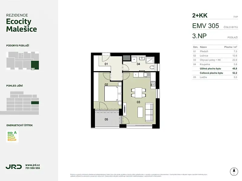 Prodej bytu 2+kk 52 m², Praha – náhled fotky 2