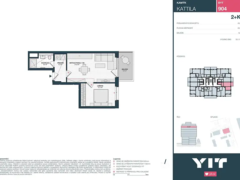 Prodej bytu 2+kk 44 m², Praha – náhled fotky 2