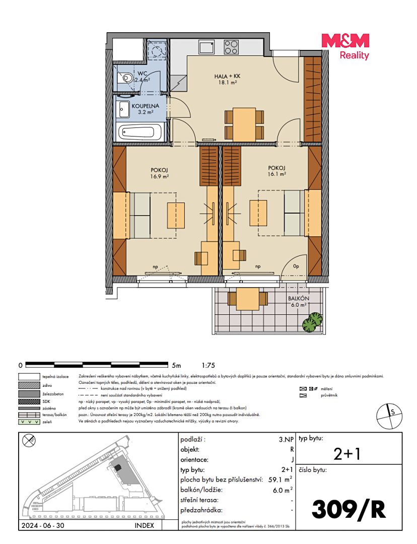 Prodej bytu 2+1 59 m² – fotografie 2