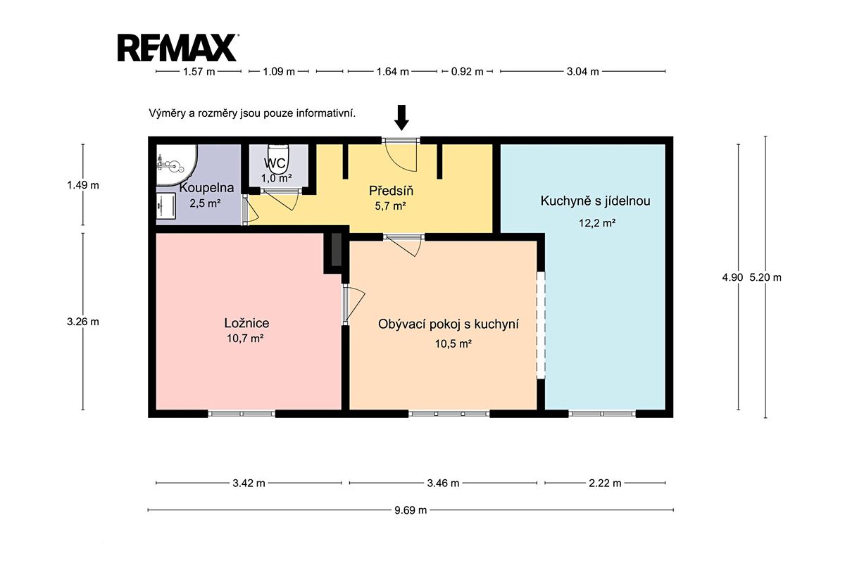 Prodej bytu 2+1 48 m² – fotografie 3