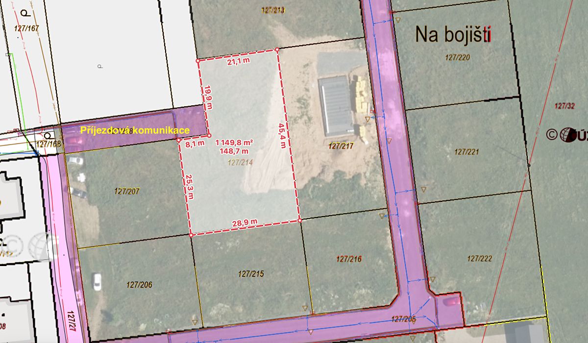 Prodej stavebního pozemku 1165 m²