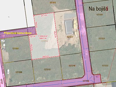 Prodej stavebního pozemku 1165 m²