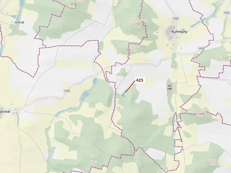 Dražba lesa 1719 m², Kuřimany – náhled fotky 1
