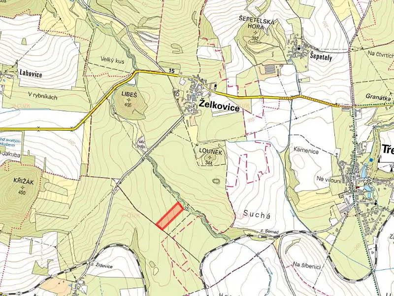 Prodej pole 21043 m², Želkovice – náhled fotky 2
