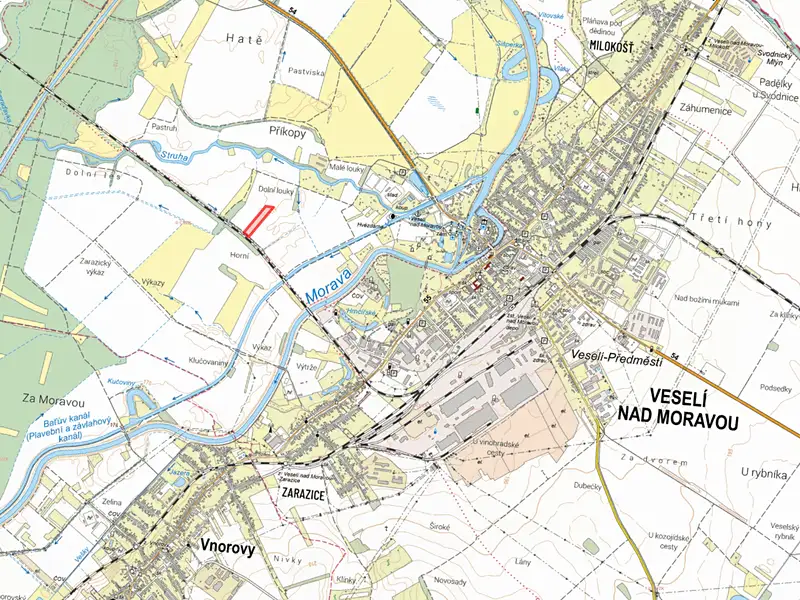 Prodej pole 2555 m², Veselí nad Moravou – náhled fotky 2
