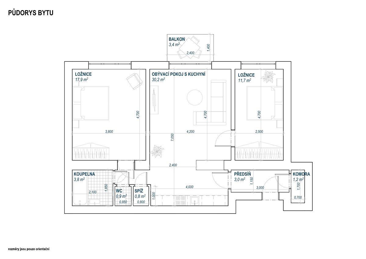 Prodej bytu 3+kk 80 m² – fotografie 2
