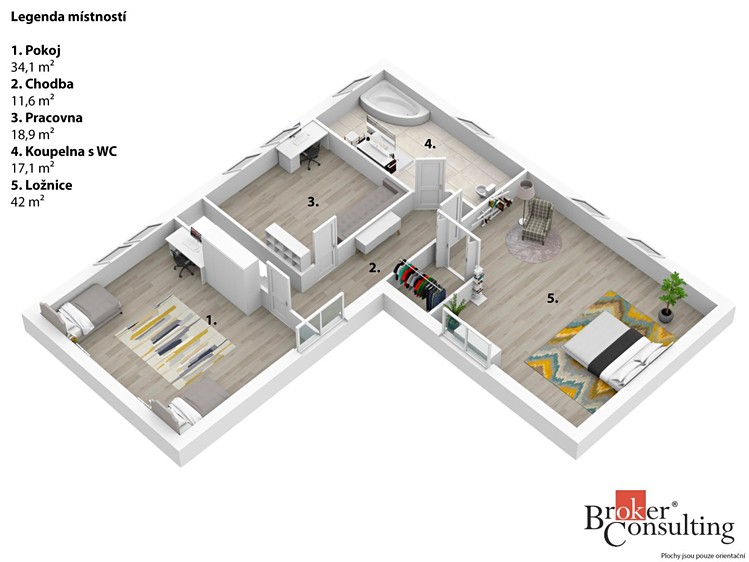 Pronájem bytu 3+kk, 110 m² (12 z 18)
