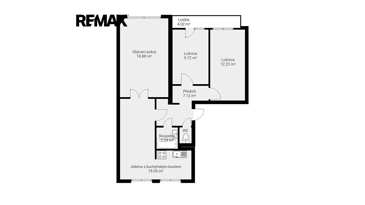 Pronájem bytu 3+1 74 m² – fotografie 4