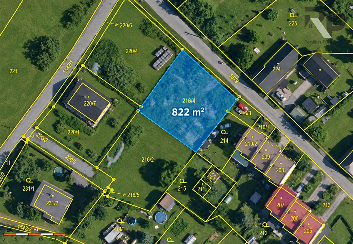 Prodej stavebního pozemku 822 m² – fotografie 3